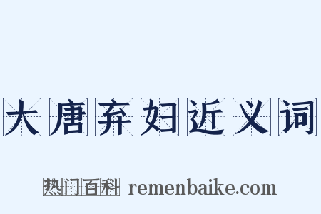 大唐弃妇近义词是什么意思的图片